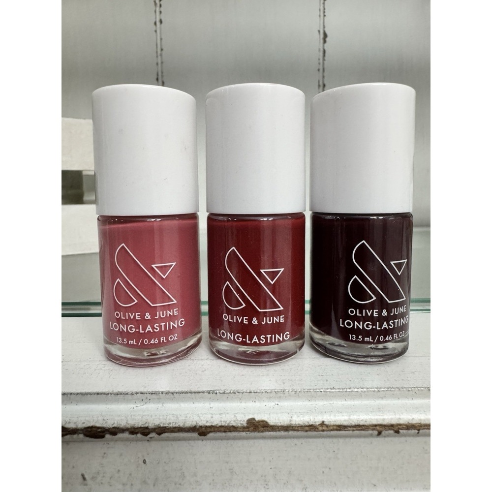 Olive & June Nail Polish Set of 3 Fig Ranch Cozy Up Obsessed Long-Lasting